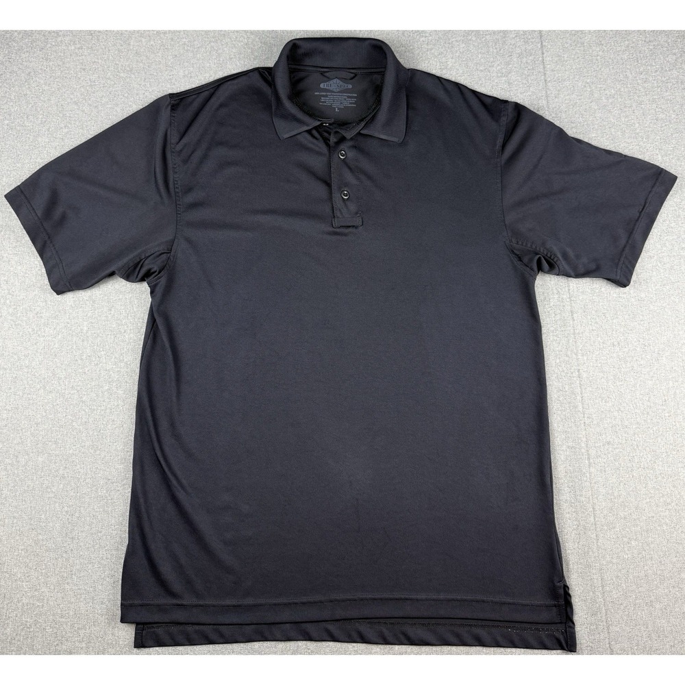 TRU-SPEC Mens Large Black Tactical Polo Shirt Performance Polyester Uniform